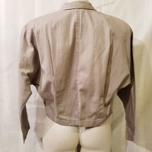 Vintage Spettro 80s Taupe Jacket Size S NWT - Picture 3 of 5
